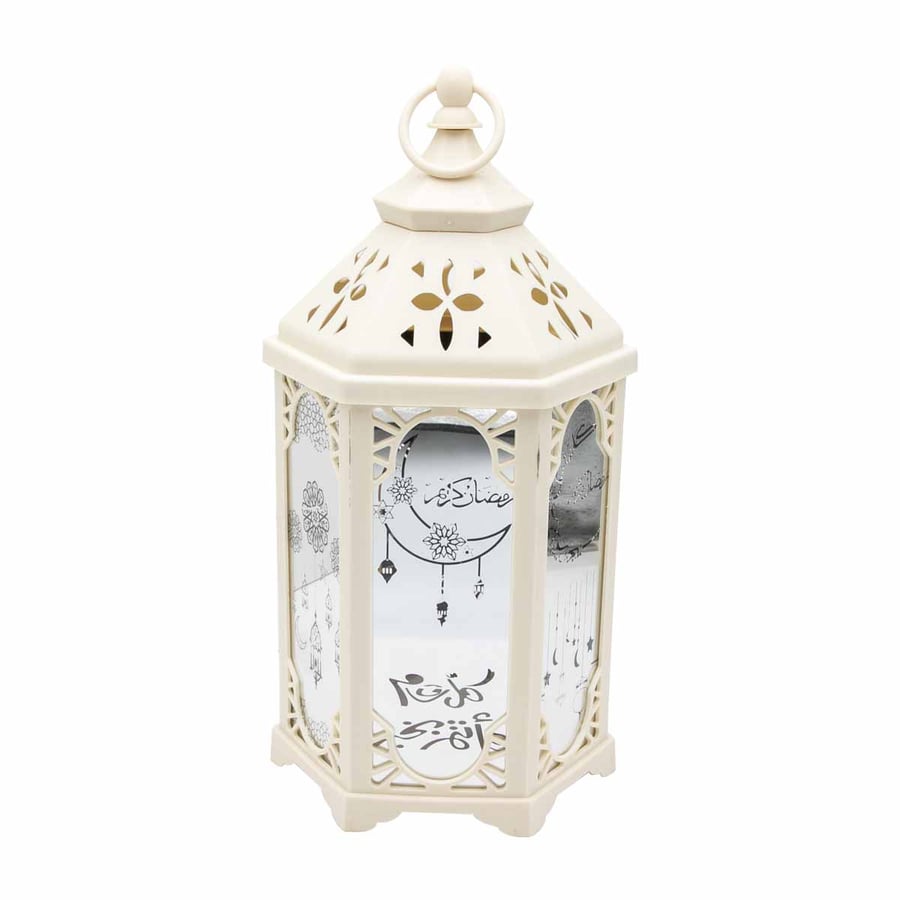 فانوس رمضان ارتفاع 33 سم لون بيج
