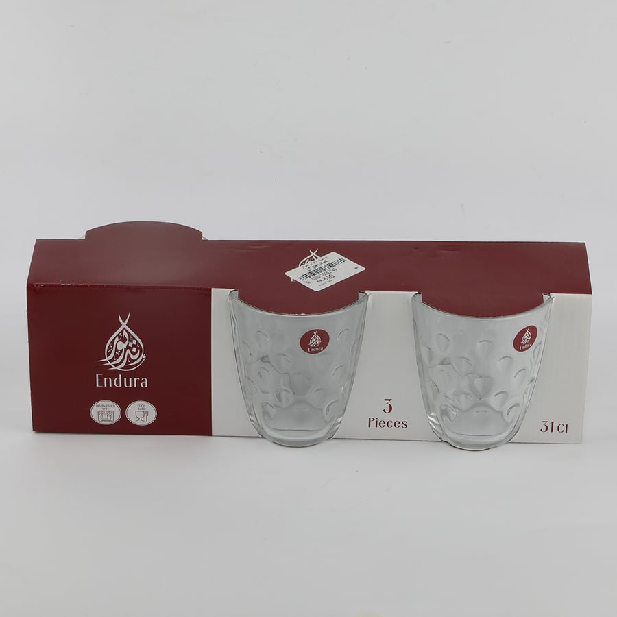 طقم كاسات زجاج 3 حبة