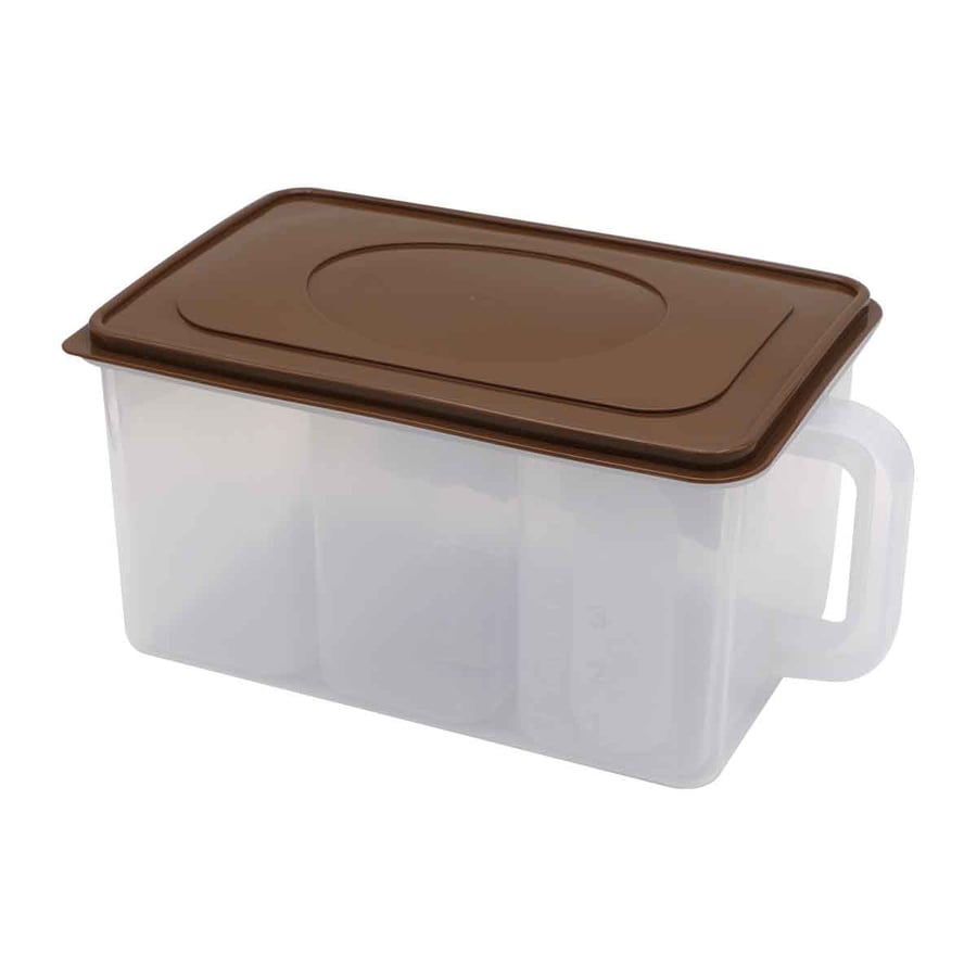 Rectangular divided plastic container - with handle and lid, size 28*19*15 cm