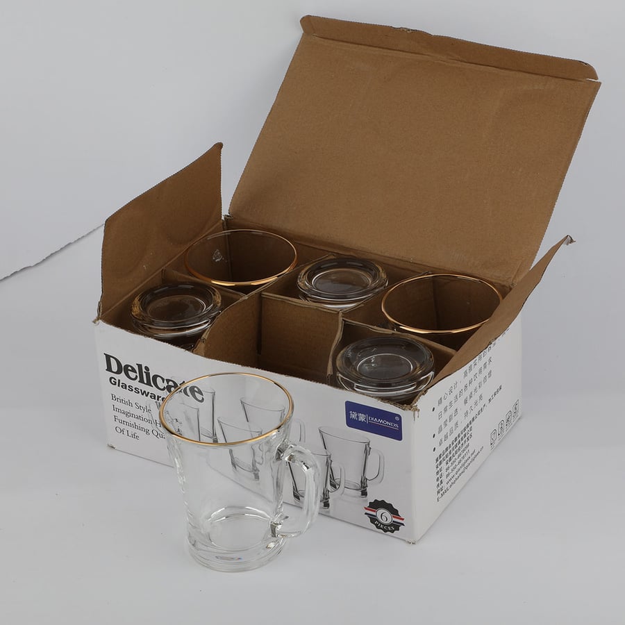 Set of 6 glass cups