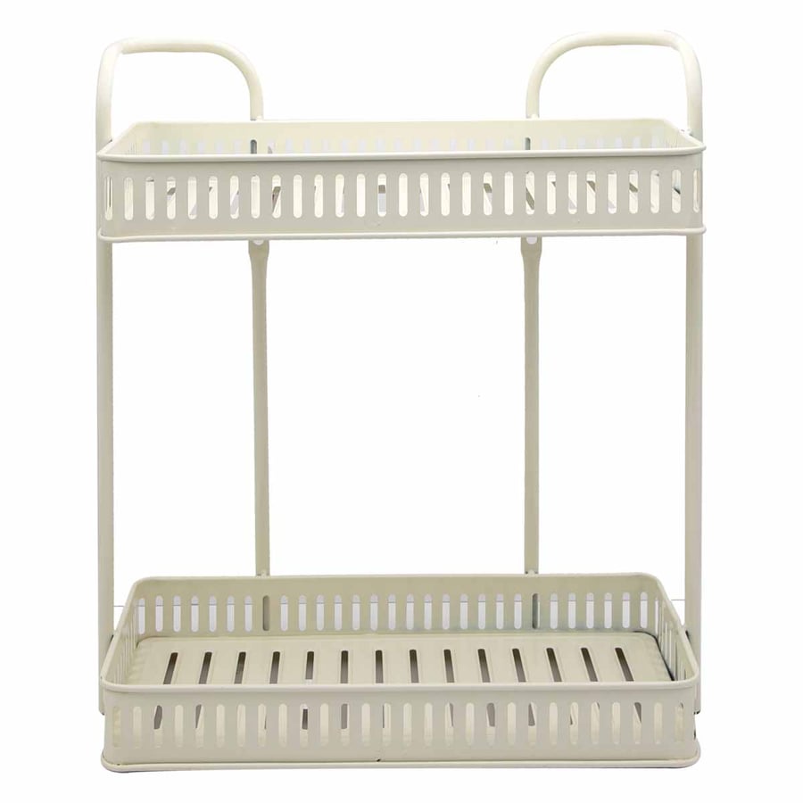 Bathroom stand 2 tiers 40*37*17 cm beige color