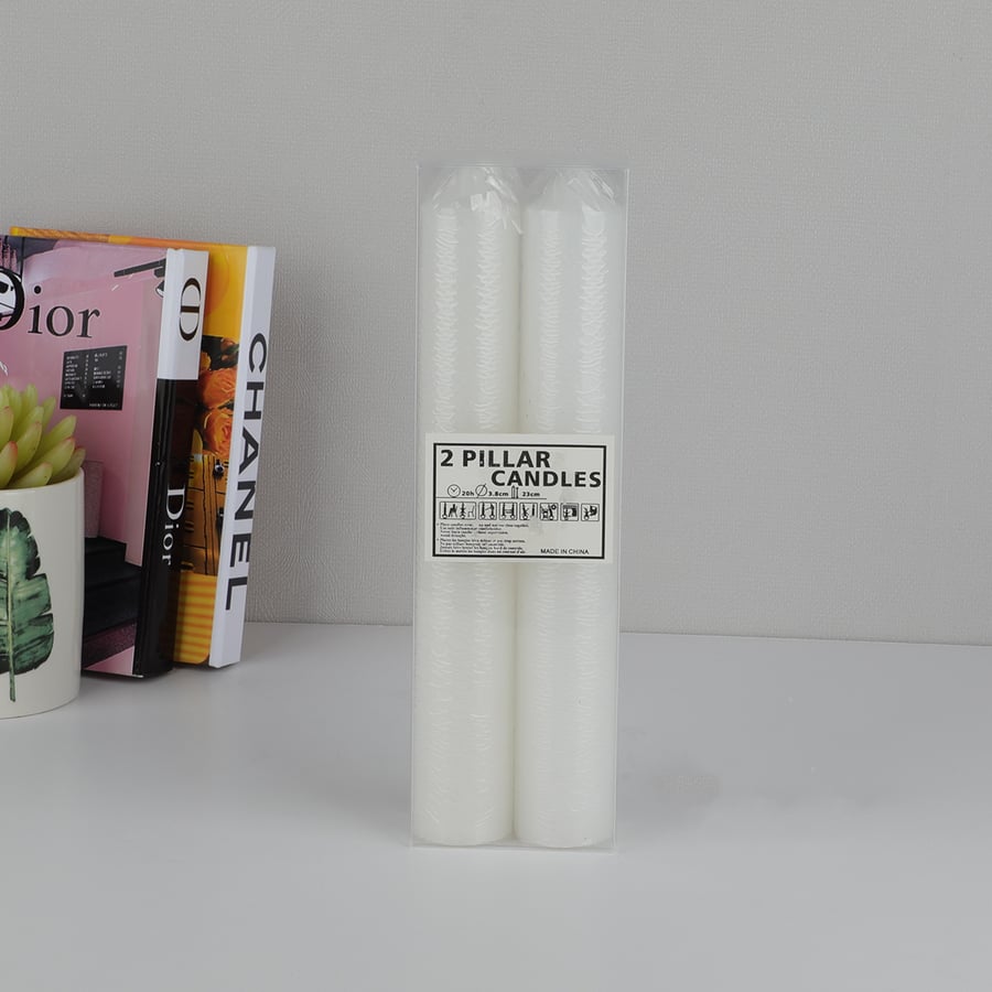 شمعة غير معطرة  2حبة ارتفاع 25سم