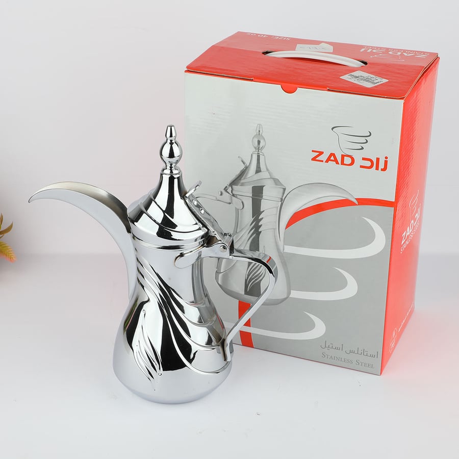 دلة زاد استيل وسط فضي  مقاس40سم
