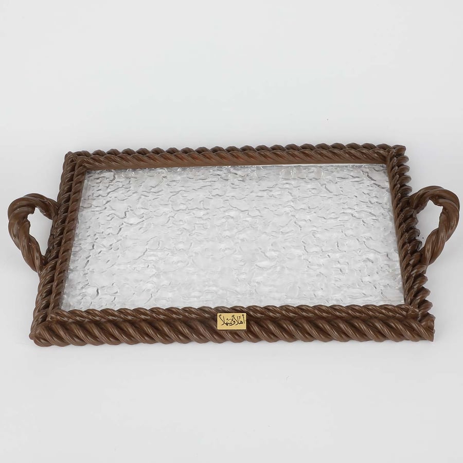 طوفرية  تقديم اكرليك بحواف اسود 35 *25 سم