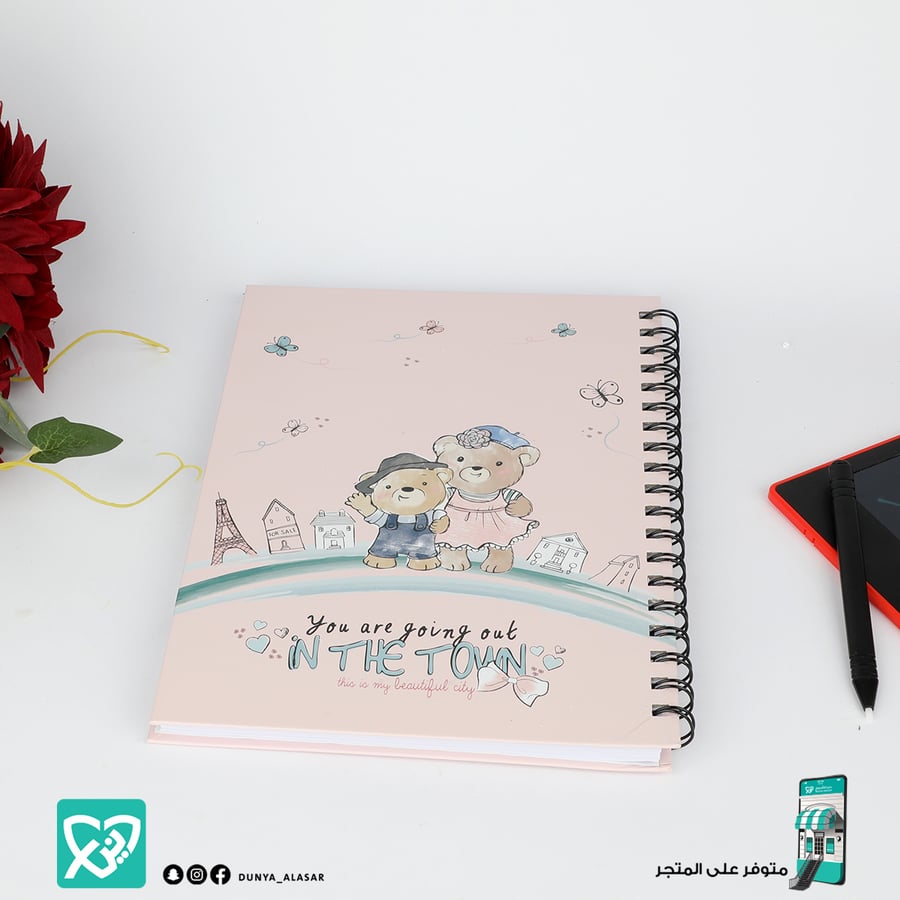 دفتر مقوي 100 ورقة مربعات(رياضيات)لينو  سلك