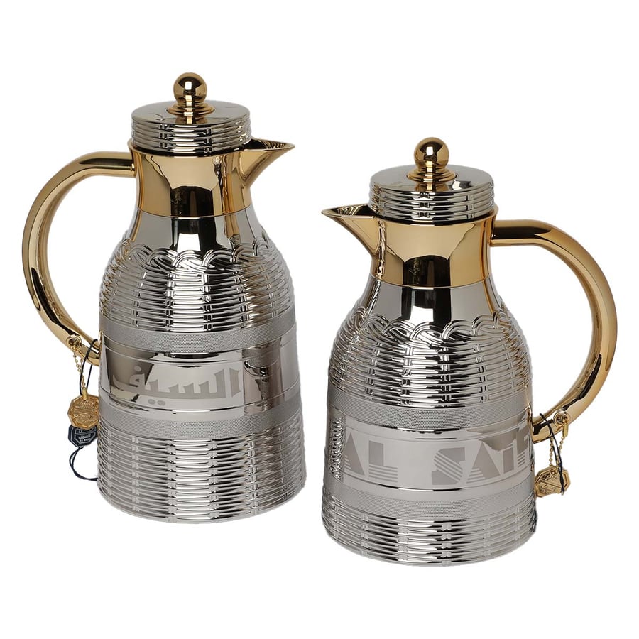 طقم ترامس طلة فضي مع ذهبي  1L+1L