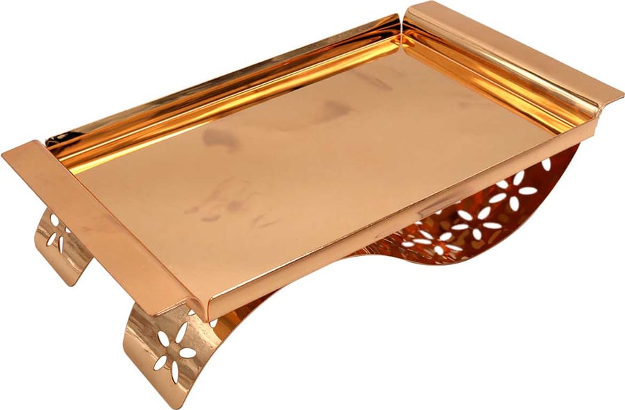 طوفرية امواج ذهبي الوسط سادة 42*23 سم