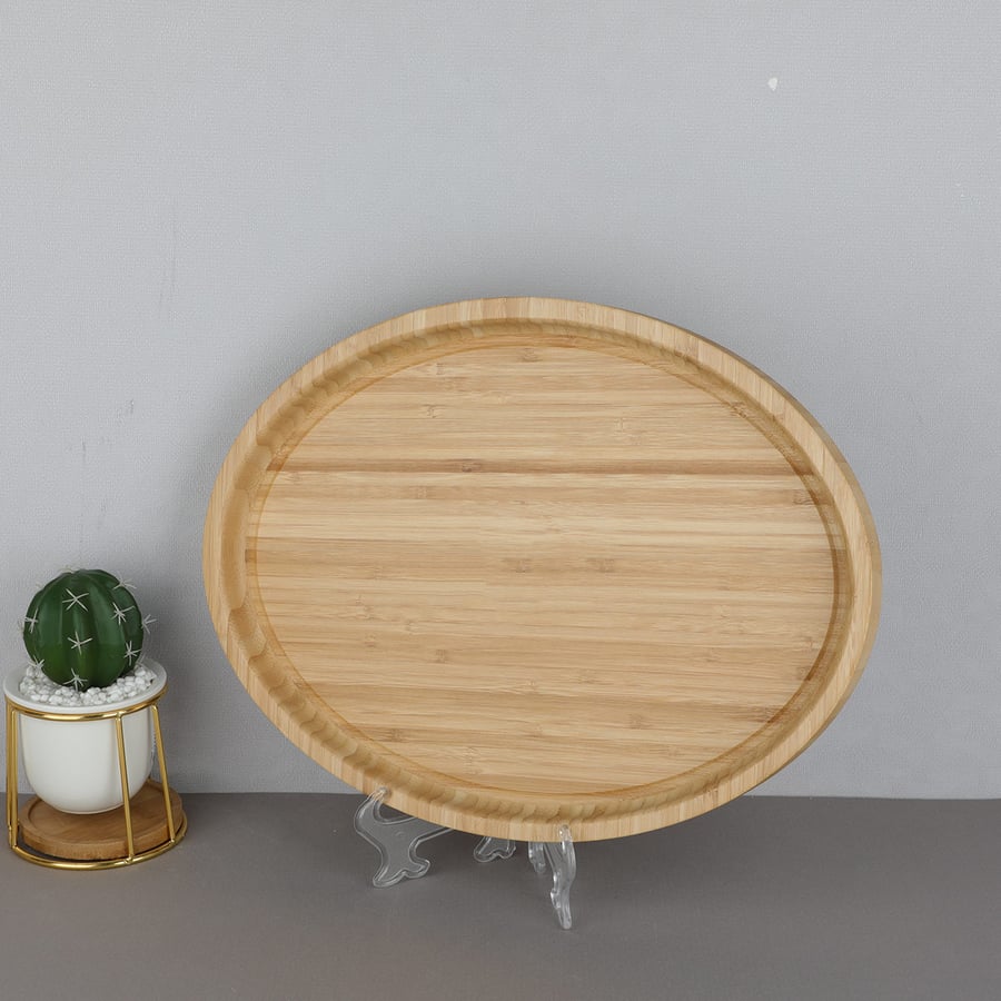 Oval wooden tray 40*30 cm