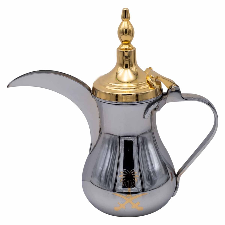 Arabic coffee pot, large, two handles, and a palm tree