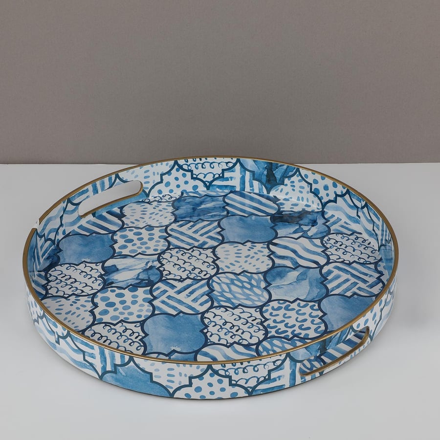 Round serving tray size 37 cm