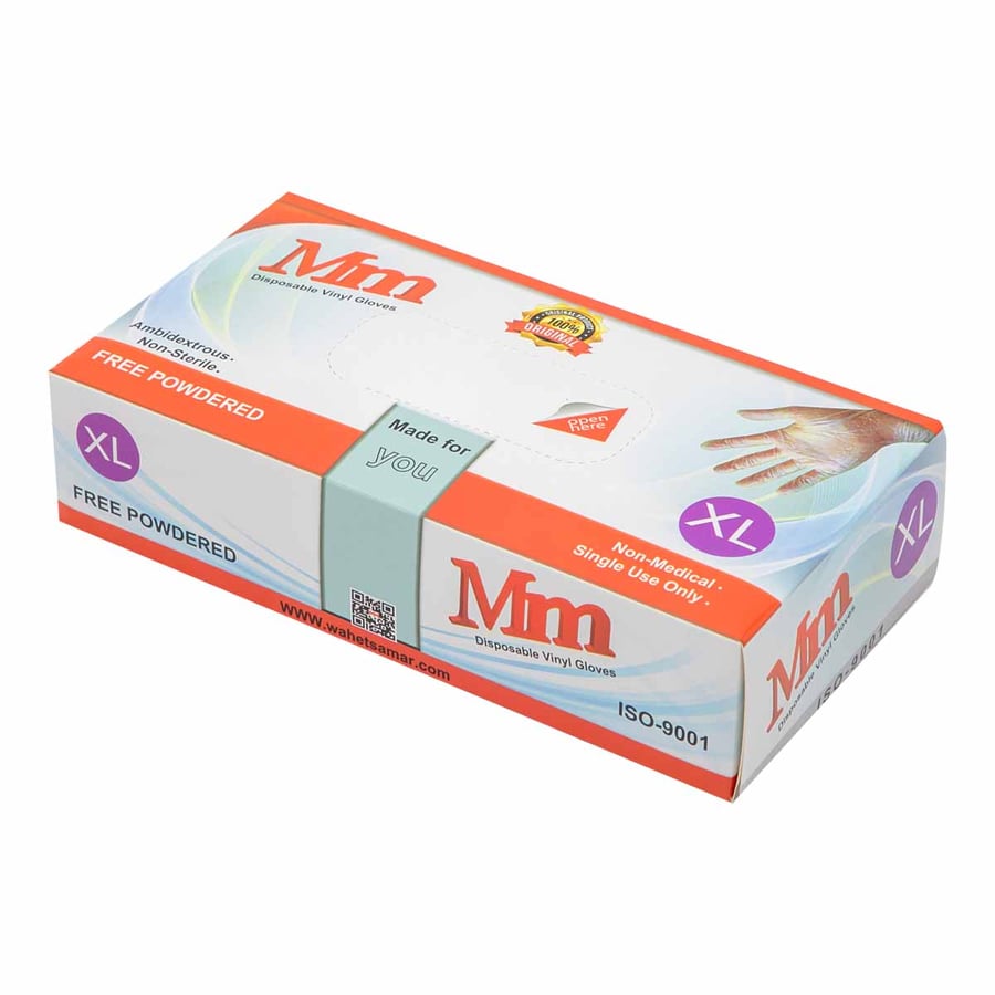 قفازت Mm بدون بودرة مقاس XL