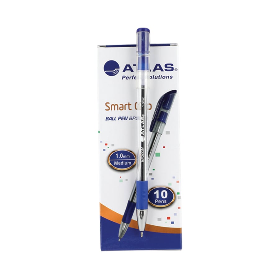 Blue 10-piece set of ballpoint pens