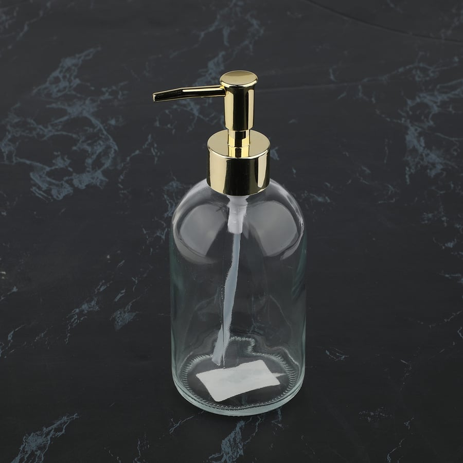 Glass liquid soap container