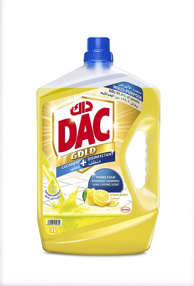 Lemon-scented disinfectant and cleaner Dak, 3 liters