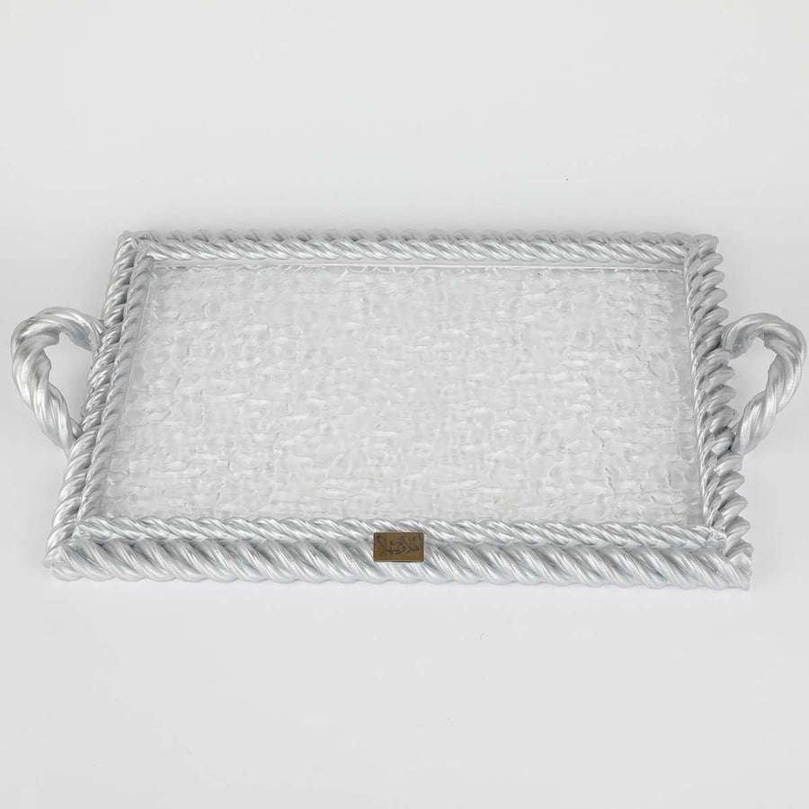 طوفرية  تقديم اكرليك بحواف ابيض 35 *25 سم