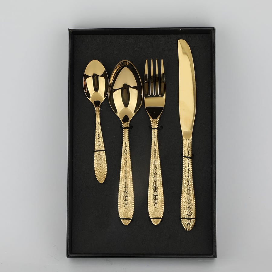Gold spoon set 4 pieces
