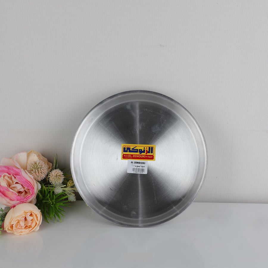 Round aluminum tray for basbousa, 24 cm size