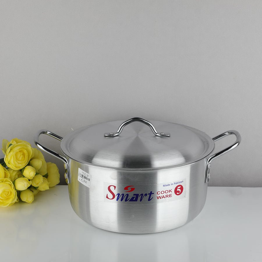 Aluminum pot Samarat Pakistani with two handles size 28 cm