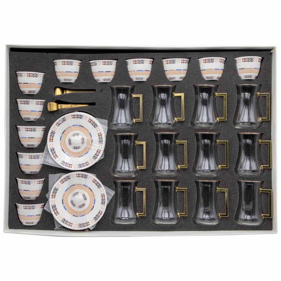 Set of cups + mugs + spoons Asiri white 48 pieces