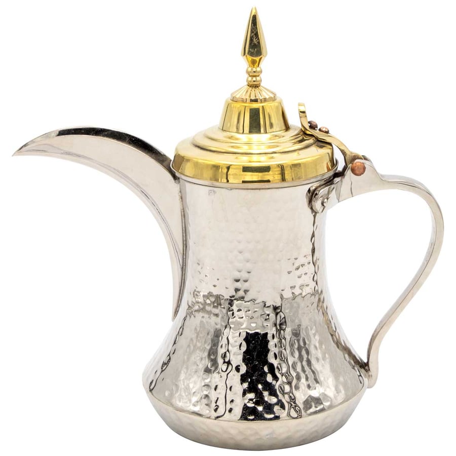 دلة نحاسي وسط ذهبي - غطاء ذهبي