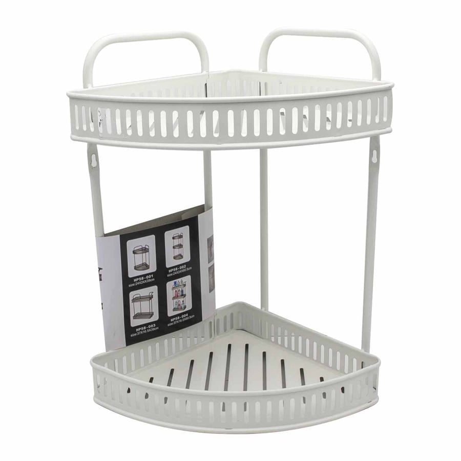 Bathroom stand 2 levels 40*24*24 cm white color
