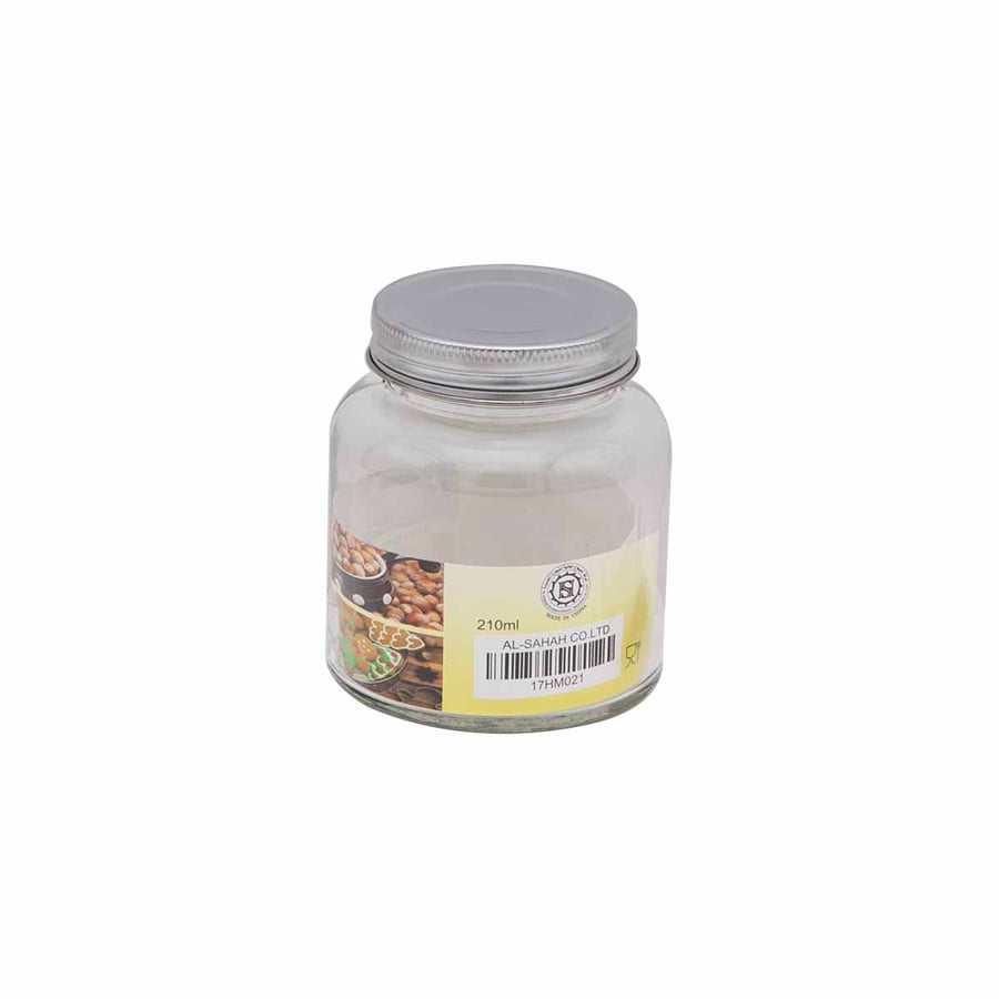Glass jar size 210 ml