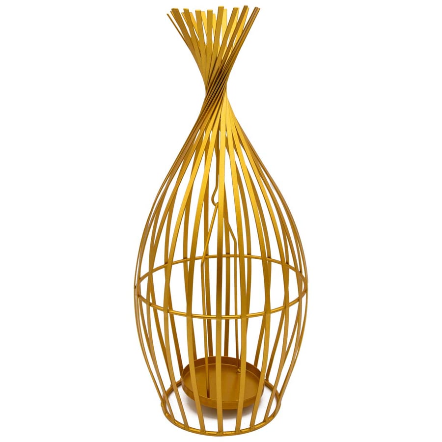 Large wrapped golden candlestick