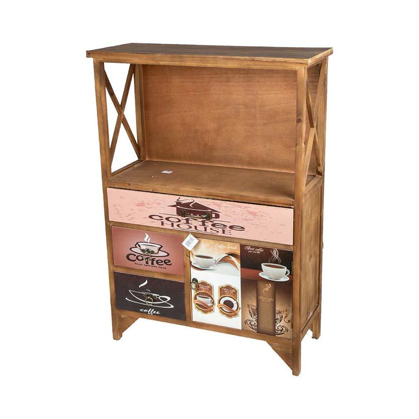 Large coffee drawer with 4 compartments, size 114*33*80 cm