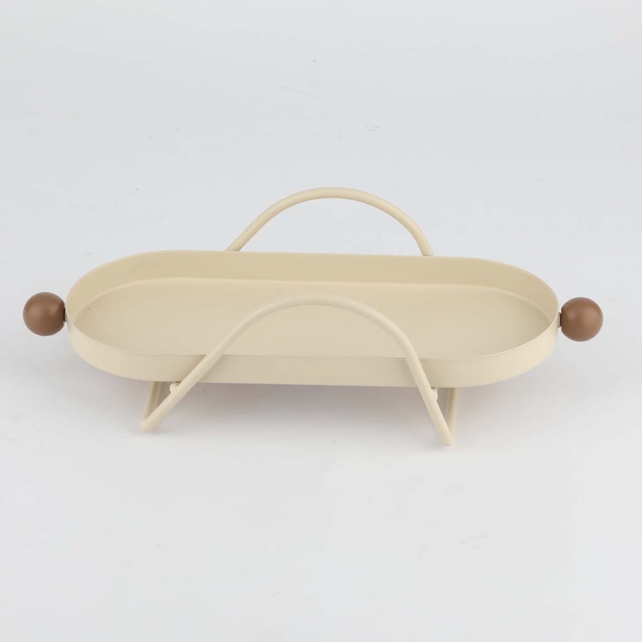 Oval beige display stand
