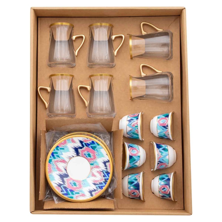 Turkish cup and mug set 18 pieces