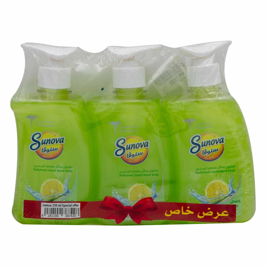 سنوفا صابون سائل ومعطر لليدين برائحة اليمون
