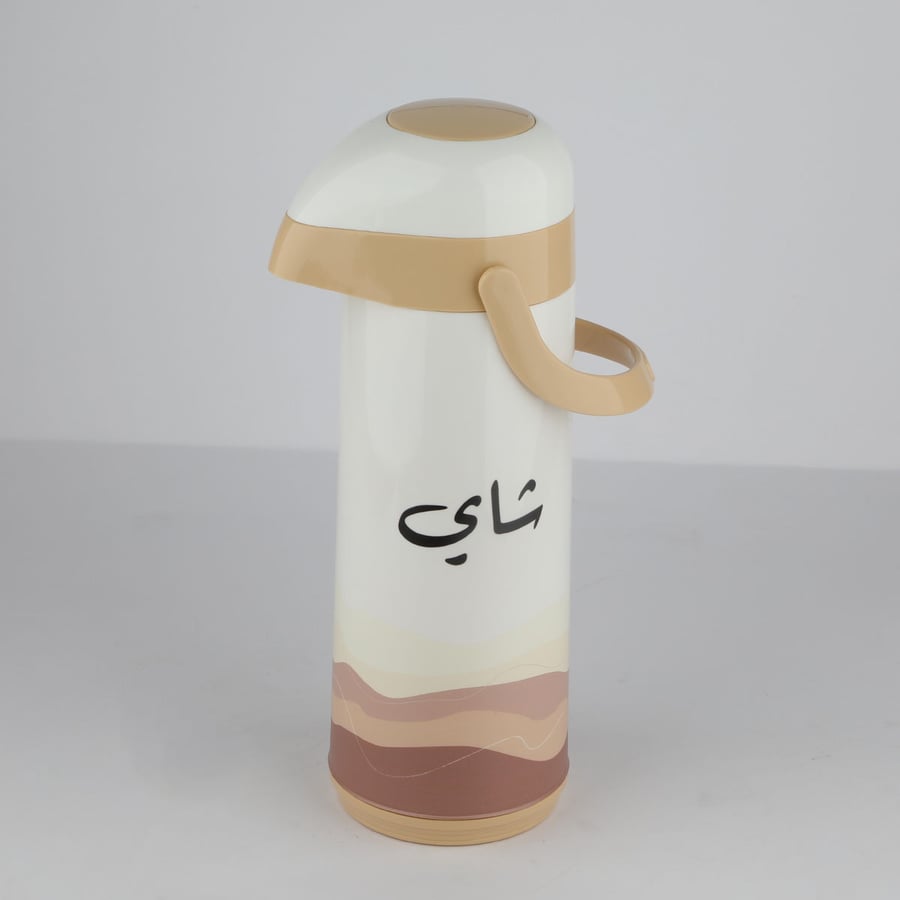 ترمس ابيض مع بيج عبارة شاي 1لتر