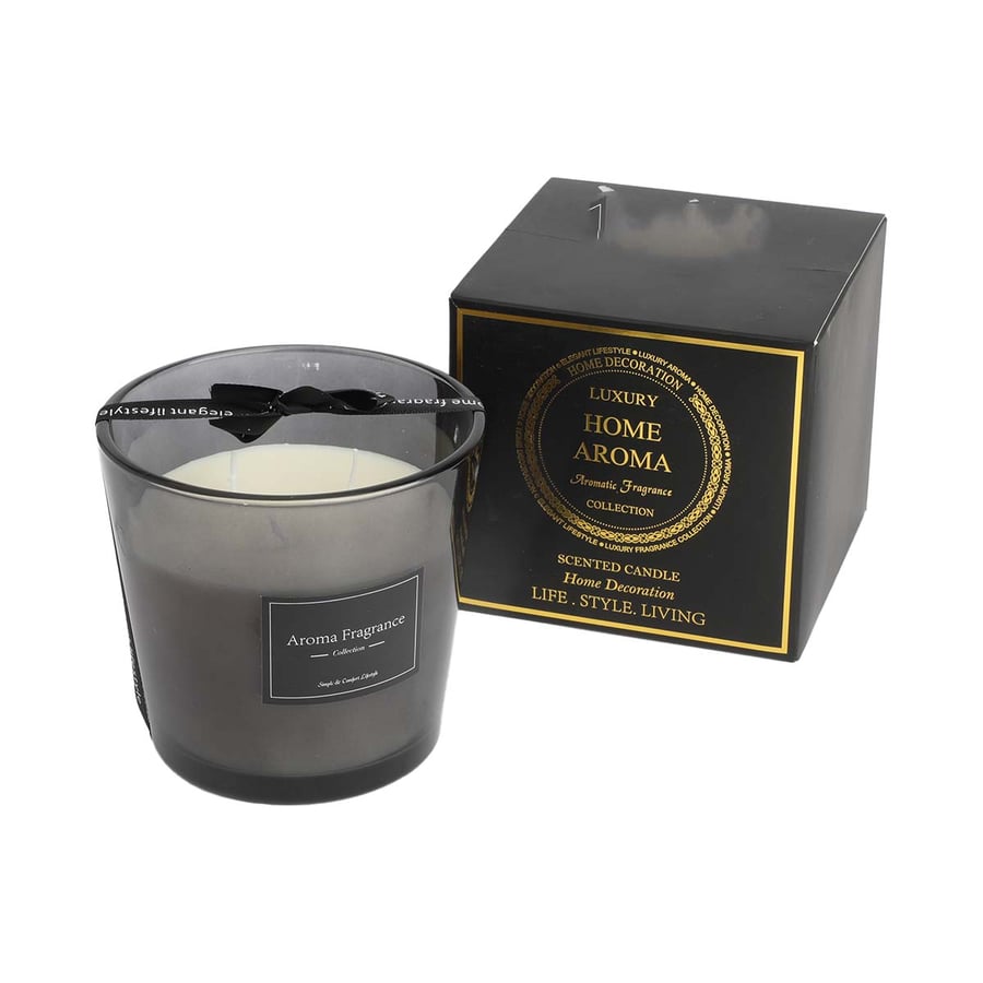 شمع معطرة بكاس ارتفاع 12.5 سم