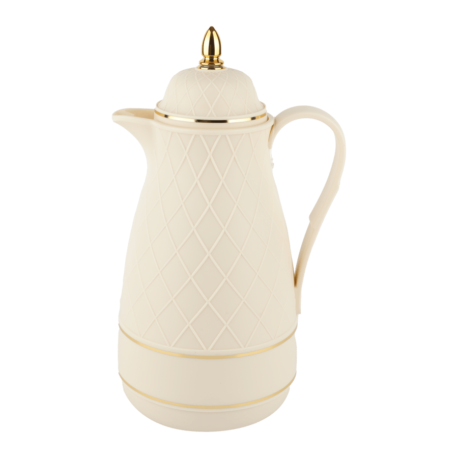 Jima beige thermos with gold line 1 liter