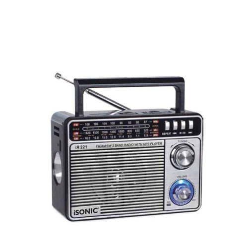 Isonic radio with flashlight