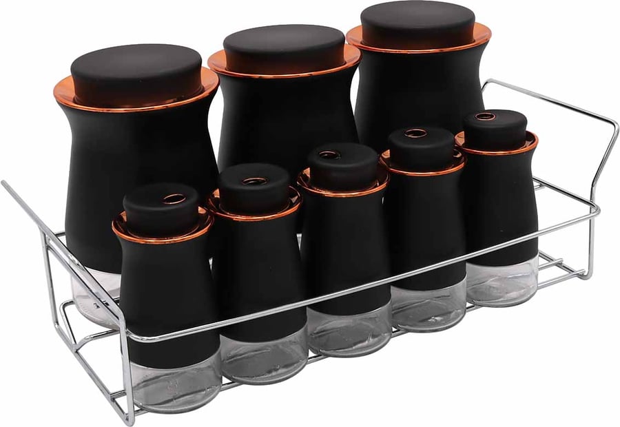Spice set 8 pieces stand