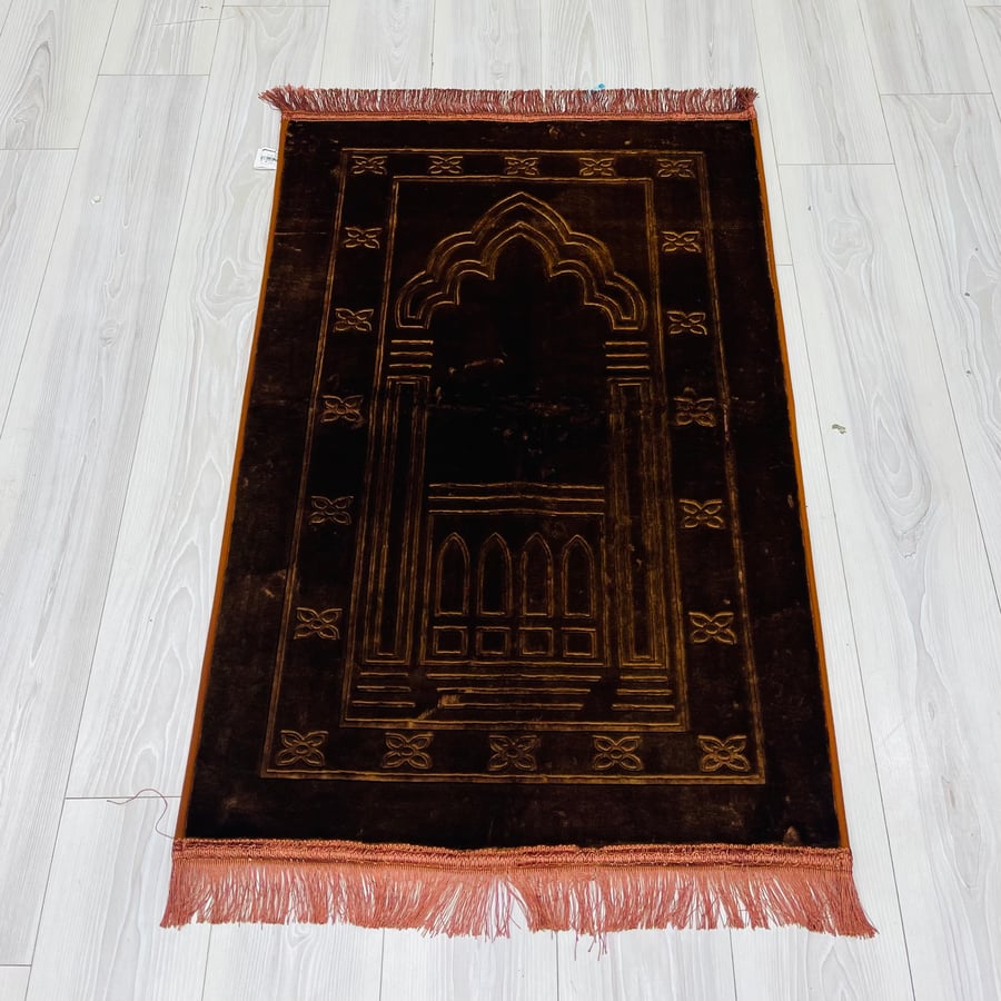 سجاد صلاة لون بني 120 * 80 سم