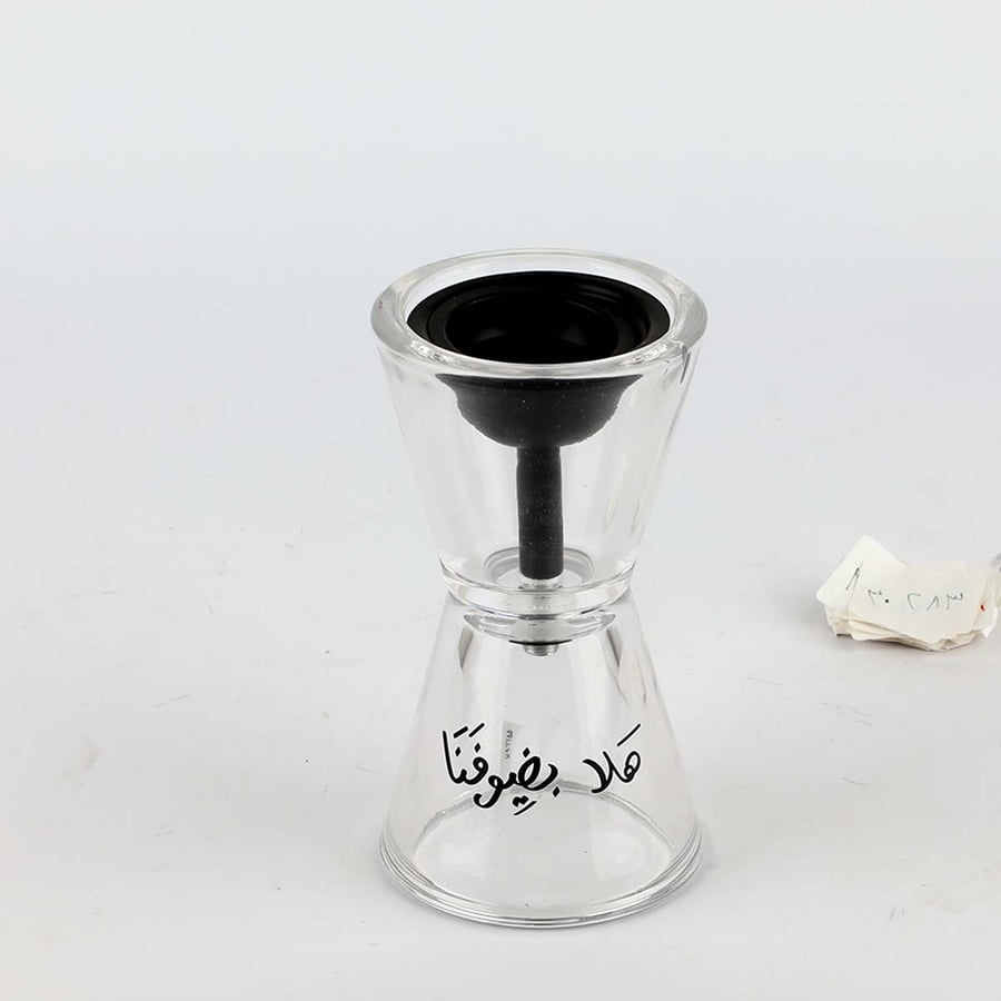 Elegant-shaped glass incense holder, 16*9 cm