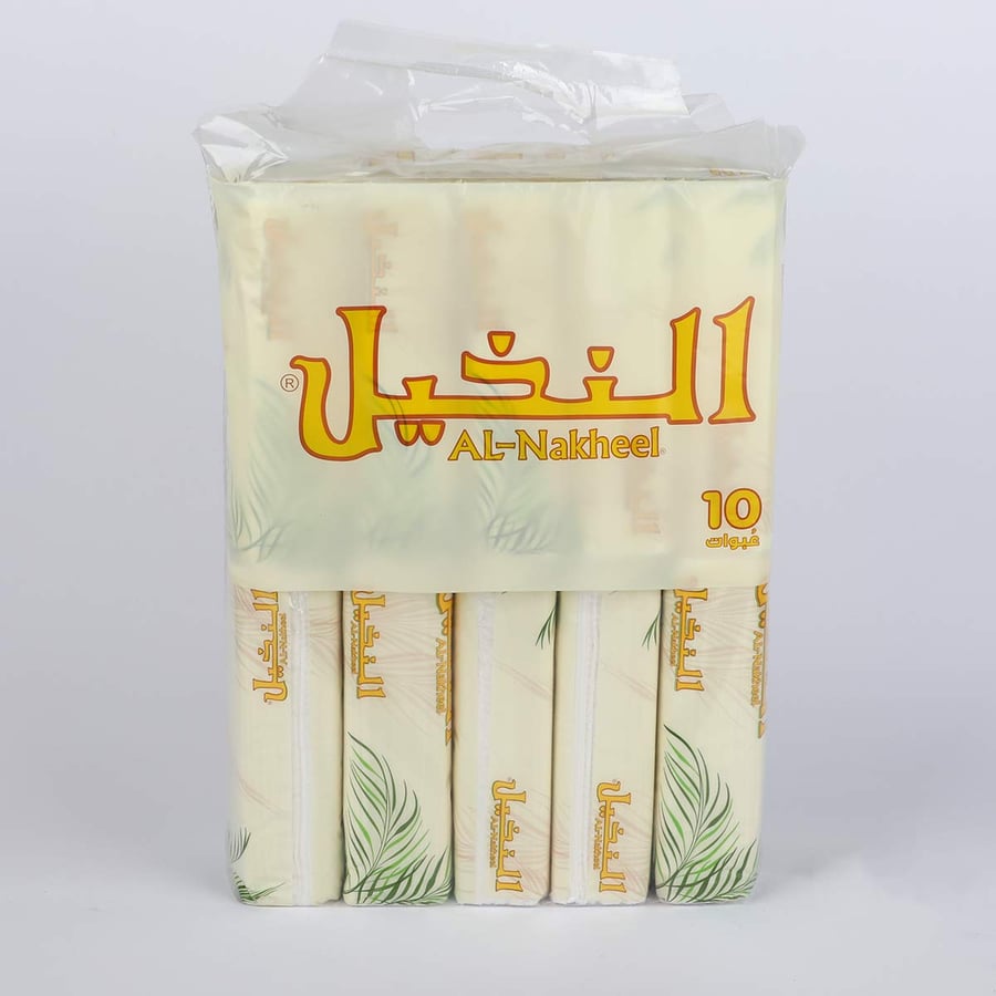 مناديل النخيل بيضاء 10 عبوات