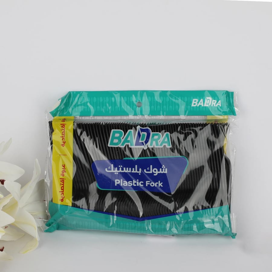 شوك  اكل بلاستيك اسود  125 حبة