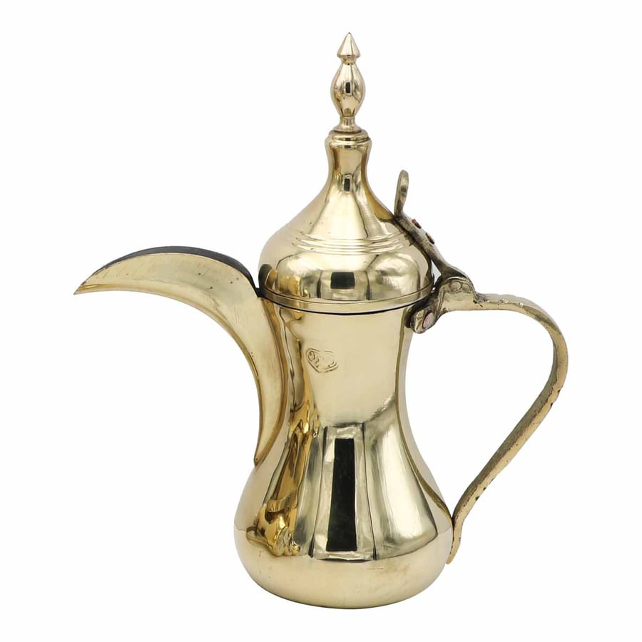 دلة القهوة العربية ذهبي كبير ارتفاع 27 سم