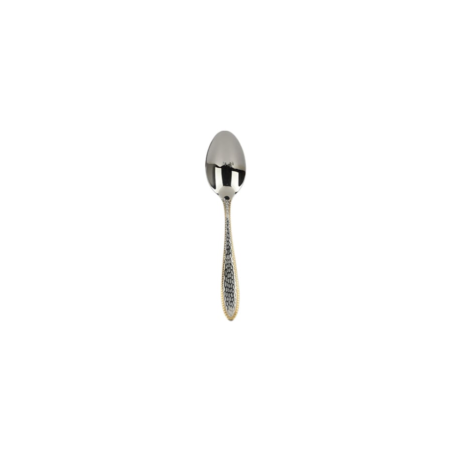 Set of 6 small stainless steel eating spoons