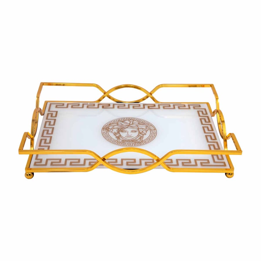 Golden rectangular serving trays 40*28 cm