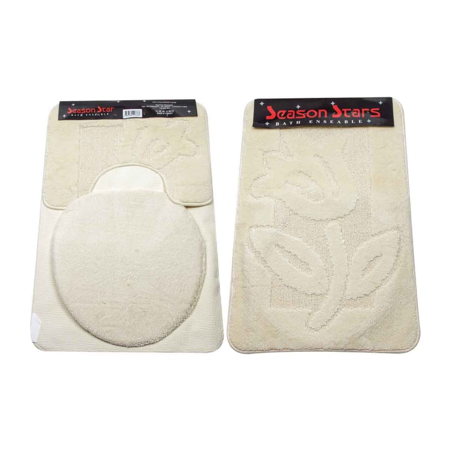 Bathroom mat set 3 pieces multicolored