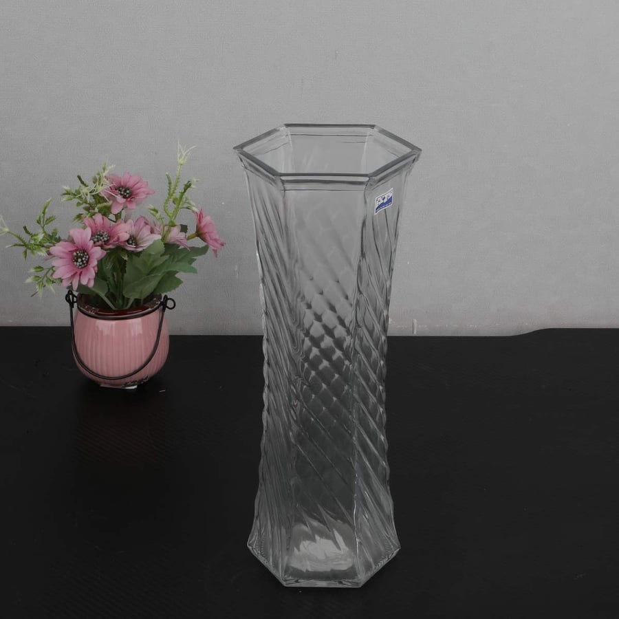 Glass vase height 30cm