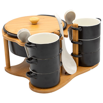 Marble soup set 16 pieces