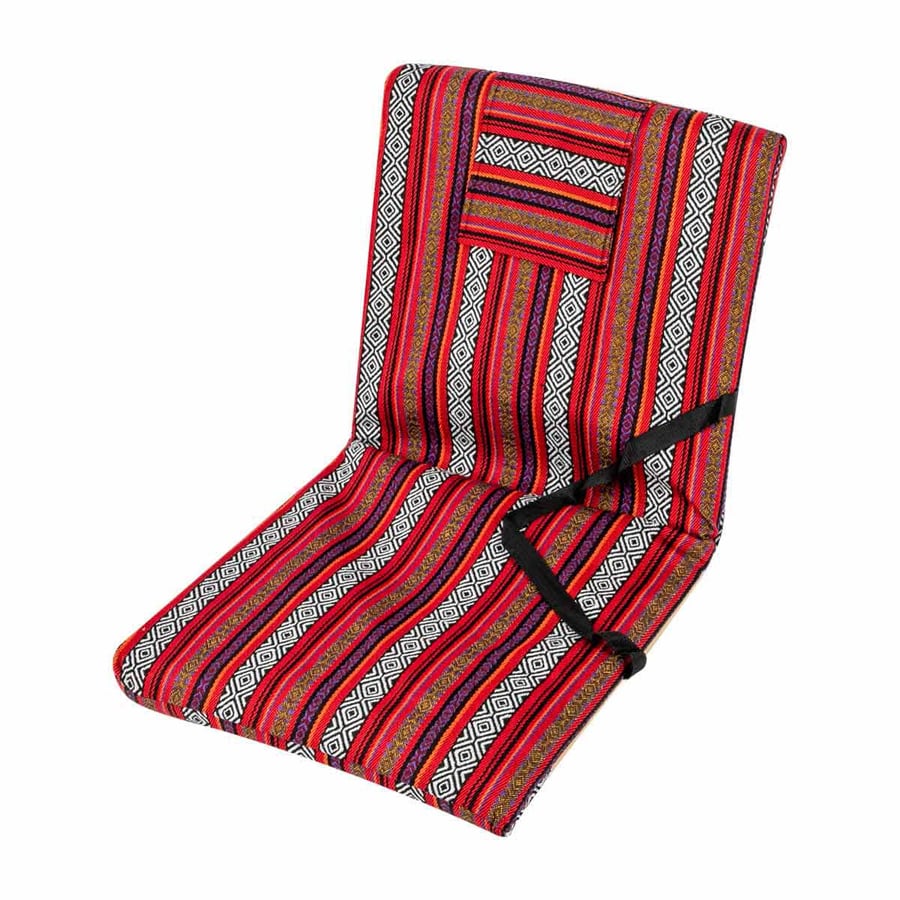 Folding floor chair for one person, multi-colored