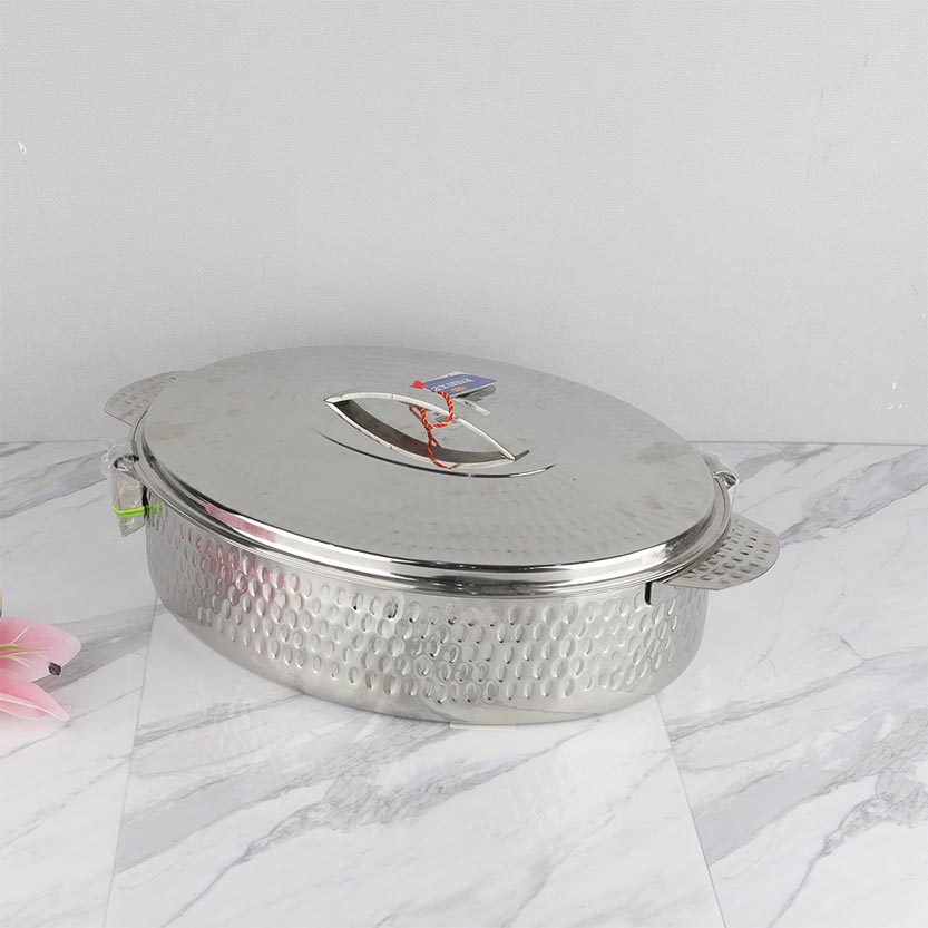 Indian steel oval food container 5000 ml