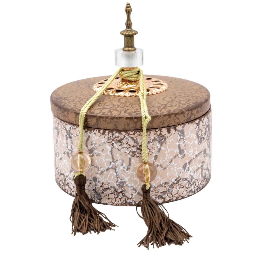 Decorative ceramic vase with lid, 19 cm height
