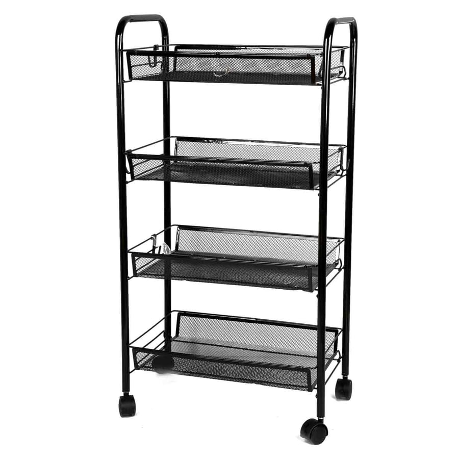 Kitchen shelves iron with wheels 4 levels